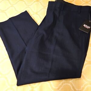 Botany 500 NWT Dress Pants 46x28 navy blue mens slacks
